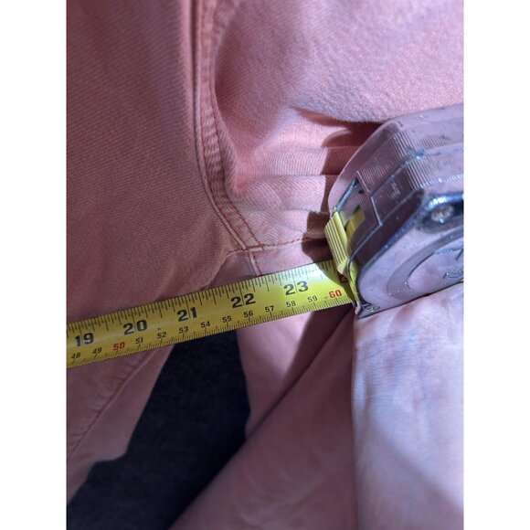 Pilcro Pants Womens XL Pink Paperbag Wide Leg Crop Twill Elastic Waist Casual - Picture 4 of 8